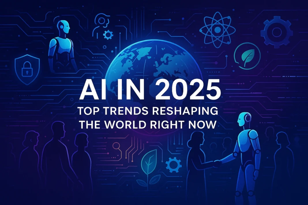 Person interacting with a smart assistant in a modern home setting, representing AI in everyday life.